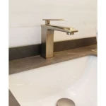 Bathroom Washbasin Mixer, Shiny Gold Color