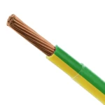 سلك 6 AWG سعودي امريكي THHN/THWN نحاس مجدول 600 فولت، عزل PVC غلاف نايلون، لون أخضر/أصفر | كابلات الشرقية