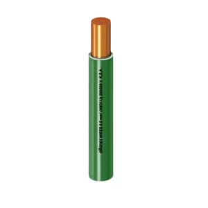 Heat Resistant Single Core Solid Copper Cable PVC 90 ºC Insulation 4 mm² 450/750 Volt 300 Feet Green | Al Fanar