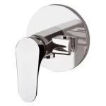 Italian Concealed Shattaf Bathroom Mixer With Base, Chrome, Round