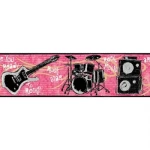 American wallpaper for youth and children, size 10 m x 0.53 m, pink color, model GK8823BD 