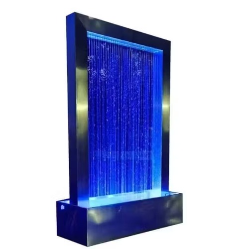 Outdoor Decoration Small Waterfall 200 × 180 cm Silver Color with Lighting | Zahrat Al Rayyan Establishment