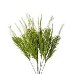 Vald Artificial Flower, Green With White, Length 39 cm