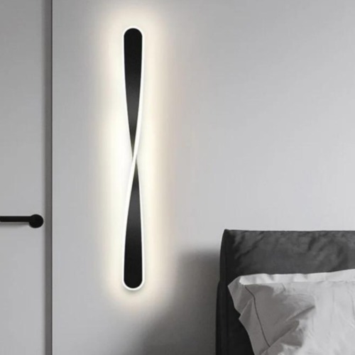 Modern Black Wall Sconces 40 cm Height, 4 cm Width | Matkel Store