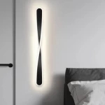 Modern Black Wall Sconces, 40 cm Height, 4 cm Width