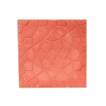 بلاط أسمنتي تصميم صدف، لون أحمر فاتح، طول 40 سم × عرض 40 سم × سمك 4 سم | وسد للصناعة