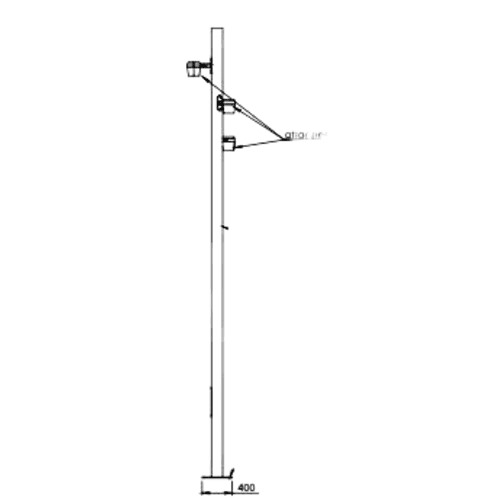 Garden Lighting Pole Length 6 Meter, Anchor Bolt Length 600 mm | 