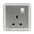 فيش كهرباء مفرد 13 امبير مع مفتاح تشغيل ومؤشر، فضي داكن، 86×86 مم، 250 فولت، ماركة سيمنز (دلتا سيتا)