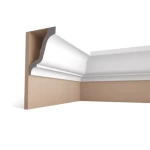 PU Foam Interior Decorative Cornices, Size 244x7x10 cm, White Color | Zakharef Company
