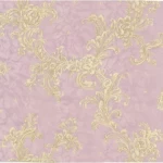 Italian Wall Covering, Pink Color, Length 10 m, Width 0.73 m, Model 25070