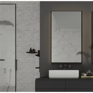 Decorative Rectangular Ceramic Wall Tile 30x60 cm, Glossy, 9 mm Thickness, Light Grey | Saudi Ceramics