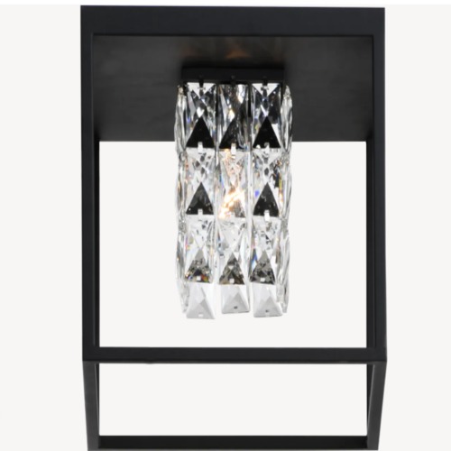 Decorative Ceiling Light 30x30x30 cm Black | Clear Color | Abyat Company