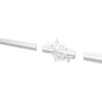 Wall Corners, White Color, Size 245×107 cm