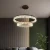 Modern LED Ceiling Chandelier, Diameter 40+60 cm, Adjustable Height 50-120 cm