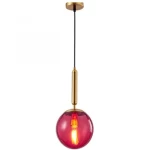 Contemporary Ceiling Light, Size 40x18 cm, Red Color