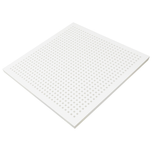 Fire Resistance PVC Coated Perforated Gypsum Ceiling Tile 600x600 mm, 9.5 mm Thick, White, Square | Quality Industry Co. Ltd