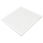 بلاط سقف جبس مطلي PVC مخرم، مقاوم النار، مقاس 600×600 مم، سمك 9.5 مم لون ابيض، تصميم مربع