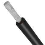 سلك كهرباء مفرد نحاس مجدول 1000 فولت 4 AWG مطلي قصدير، عزل (PVC+105°C) اسود، 500 قدم | كابلات الشرقية