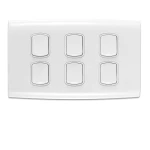 مفتاح كهرباء سداسى 10 امبير ألف كلاسيك الفنار مقاس 14×7 سم اللون ابيض 