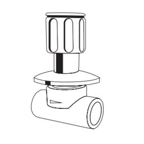 PPR Chrome Coated Valve 25 mm, Green | Al mona for innovative pipe solutions