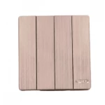 مفتاح رباعي، قدرة 10 أمبير، فولت 220، مقاس 7×7 سم، لون رمادي مطفي 