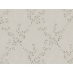 Italian Wallpaper Floral Design Beige Color, Size 10mx0.53m, Model Z66832 | Balbaid Decor Company