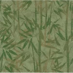 Italian leaf-patterned wall covering size 10m x 0.73m, green color, model Z90025