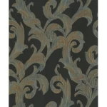 Classic Wallpaper Length 10m, Width 0.73m, Black Color, Model 57150