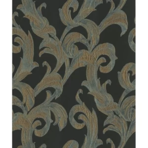 Classic Wallpaper Length 10m, Width 0.73m, Black Color, Model 57150 | Balbaid Decor Company
