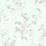 ورق جدران ايطالي، لون اوف وايت، تصميم ورود، مقاس 10 م×0.70 م، موديل rc17019