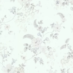 Italian Wallpaper Off White Floral Design, Size 10m x 0.70m, Model rc17019 | Balbaid Decor Company