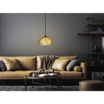 البراثين إنارة معلقة شمسية، لون اسود وذهبي، طول 300 مم، عرض 190 مم