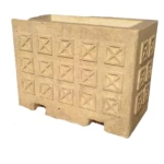 احواض زرع اسمنتية خرسانية طول 120 سم عرض 60 سم ارتفاع 90 سم