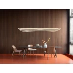 جانيرو إضاءة معلقة ديكورية، لون ذهبي، طول 1500 مم، عرض 159 مم