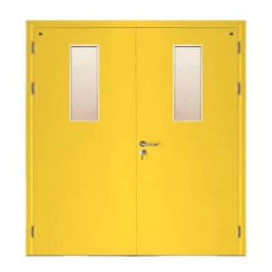 Fire Door SF/DD Double Leaf 1950×1900 mm Galvanized Steel Yellow | SFFECO