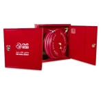  Fire Hose Rack HEBA From cold rolled steel Circular Clear Glass Door Model HB 2500 W Width  750 Height  800 Surface Mounted