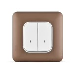 مفتاح مزدوج 20 أمبير ثنائي القطب مع لمبة ليد، لون نحاسي، 7×7 سم | سبكترا