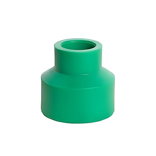Plastic PPR Reducer Socket Size 90 × 63 mm, Green Color | Cosmoplast