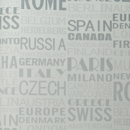 Vinyl Wallpaper Youthful Design 15.6m×106cm Gray | Luxury line