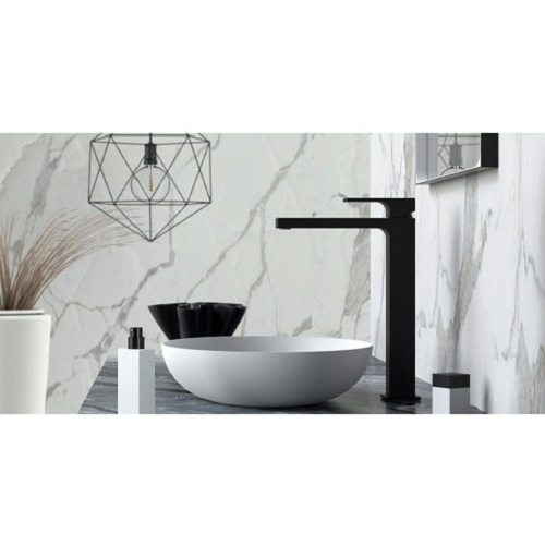 High Black Automatic Brass Washbasin Faucet, Durable, Elegant | Al Muhaidib Sanitary and Ceramic
