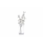 Blossom Artificial Flowers, white with brown Color