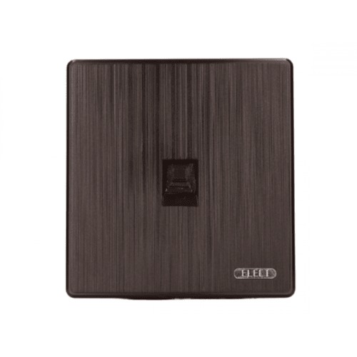 CAT 6 Computer Socket 7 × 7 cm Matte Black | Matkel Store
