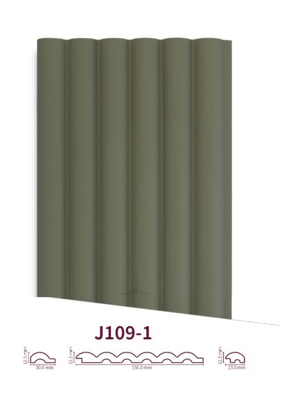 Korean Internal Wood Substitute Size 209×13 cm, Polystyrene, Dark Olive Green | Luxury line