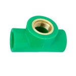 PPR Female Threaded Tee Size 20 mmx1/2 inch, Green Color | Cosmoplast