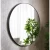 Circle Wall Mirrors Size 120x120x4 cm, Dark Grey Color, Circa Design