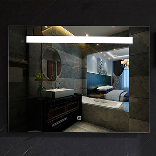 Bathroom LED Mirror Size 60x80 cm, White/Yellow Light | Alsaggaf company