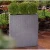 Fiberglass concrete planting pot, dimensions 60x25x45 cm, gray, rectangular design