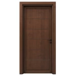 Premium doors with stain-resistant surface, size 235 x 115 cm, dark brown color, thickness 6 cm, model BM01