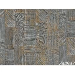Italian Wallpaper Dark Gray Color, Length 10m, Width 1.06m, Model Z44947
