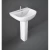 WashBasin With Full Base, Size 59x8 cm, Height 62.5 cm, Chrome | Rak Ceramics